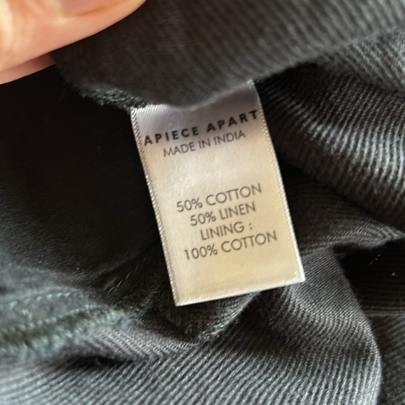 Apiece Apart Palma Chill Linen Blend Twill Crop Pants - Picture 8 of 9